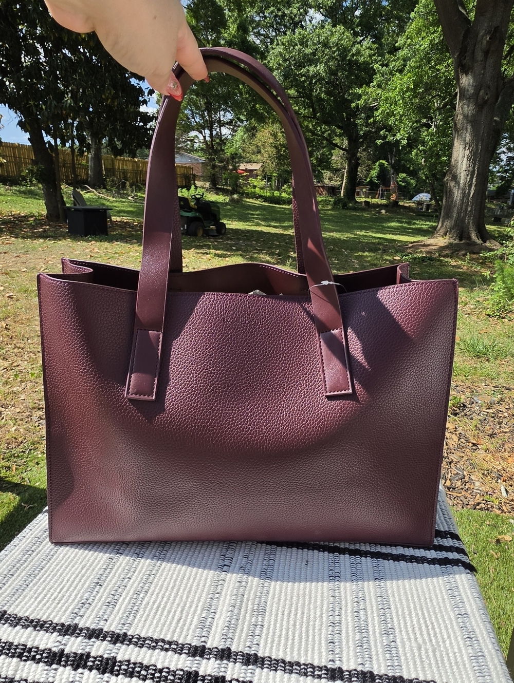 Rachel Zoe Arialith City Shopper Tote Purse in Bordeaux